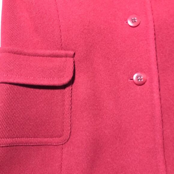 Pendleton virgin and lambs wool blend red button up coat womens 14 warm thick - Picture 8 of 11